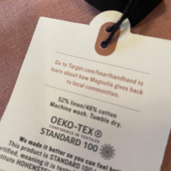 NWT Hearth & Hand w Magnolia-2 X 4 pack Raw Edge Linen Blend 8 Napkins Rose Gold - Picture 6 of 9